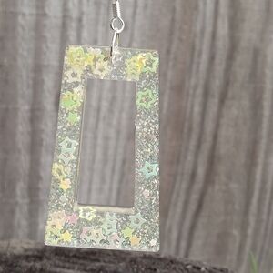 Hand Crafted Iridescent Star Resin Earrings